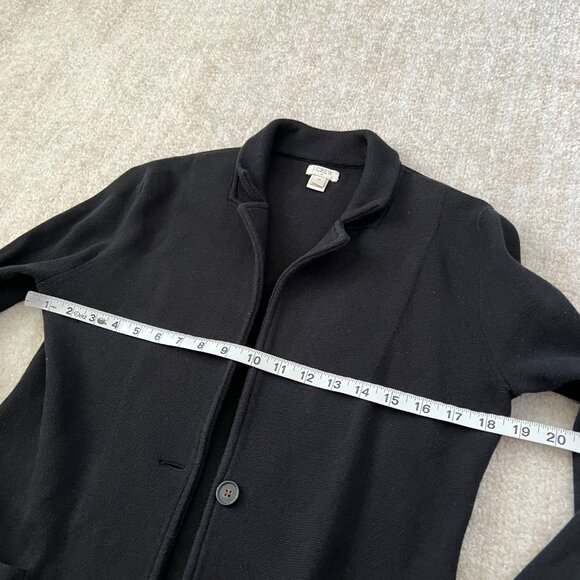 J. Crew Factory Cotton Sweater Blazer Jacket XS Black - Picture 6 of 9
